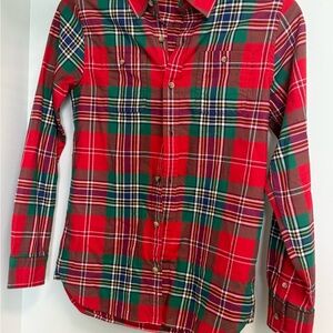 Janie and Jack size 12 boys plaid button up